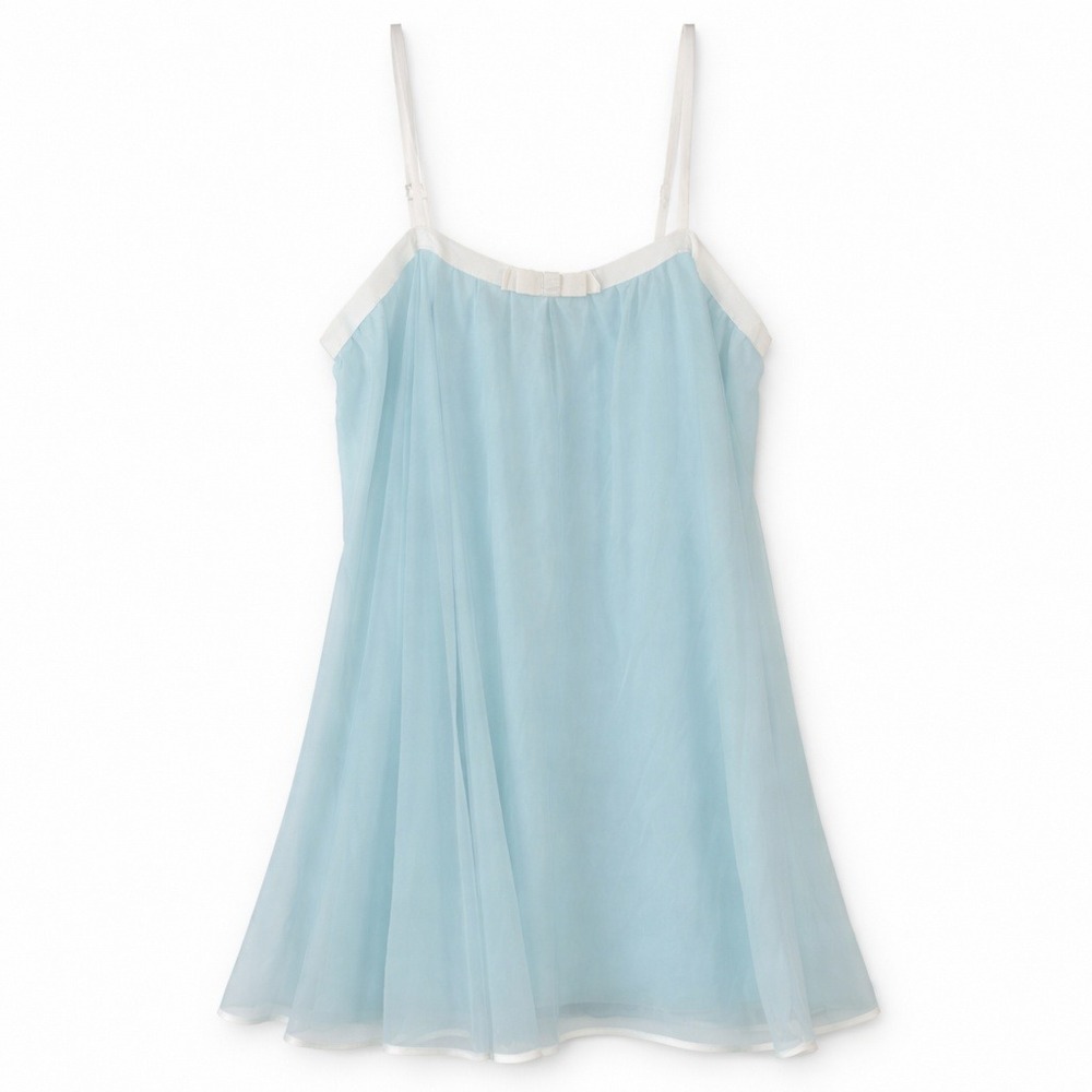 Kate Spade Soft Girl Dream Little Dream Blue Mesh Babydoll‎ Cami XL Y2k Ethereal